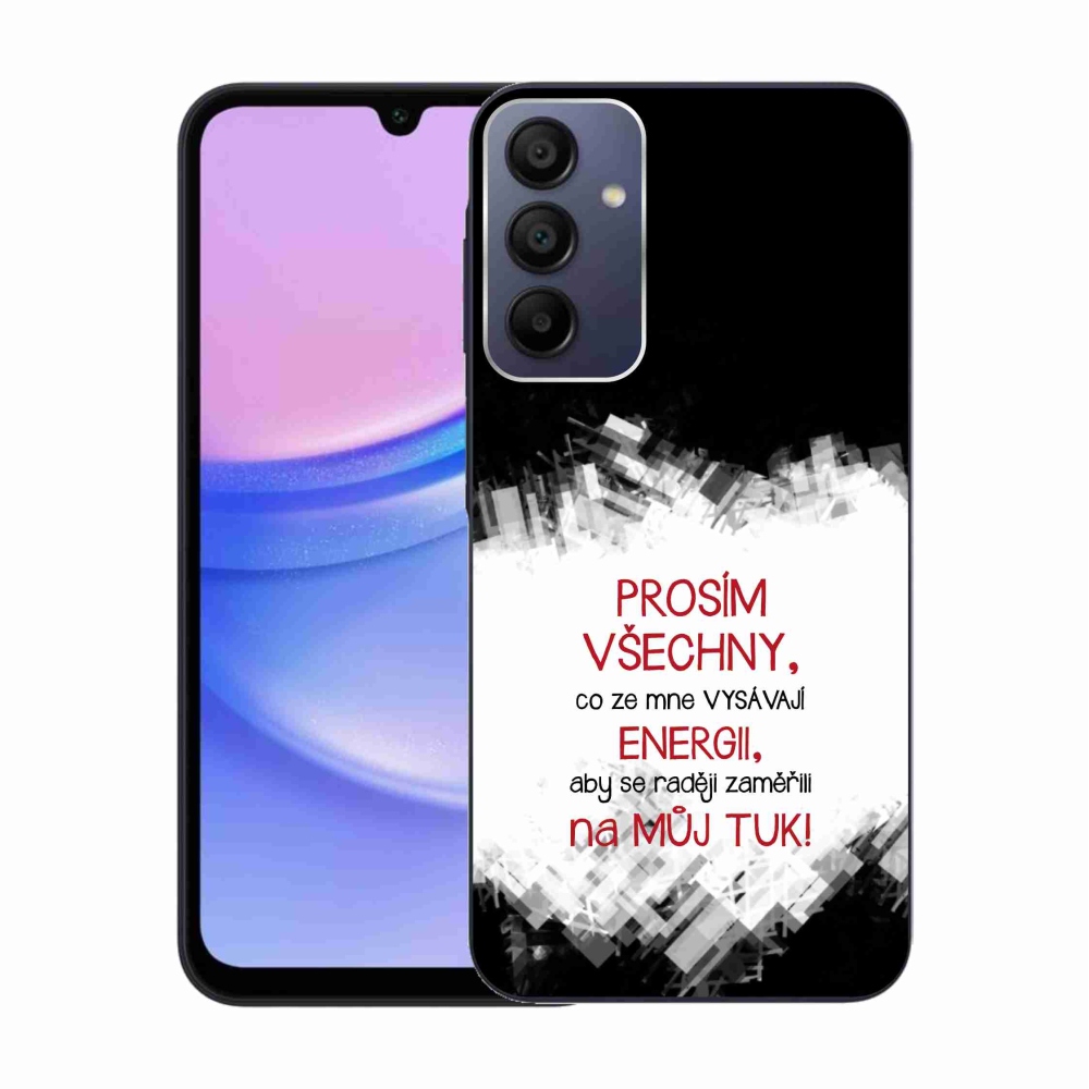 Gél borító mmCase Samsung Galaxy A15 4G/5G - vicces szöveg 1 piros