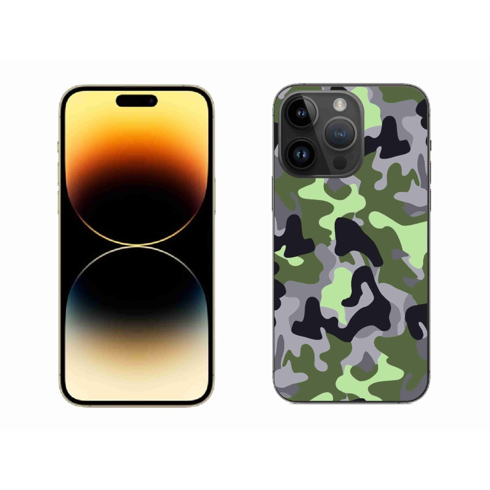 Zselés borítás mmCase iPhone 14 Pro Max készülékhez - terepszínű minta 7