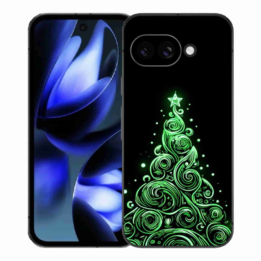 Gél borítás mmCase a Google Pixel 9a számára - neon karácsonyfa 3