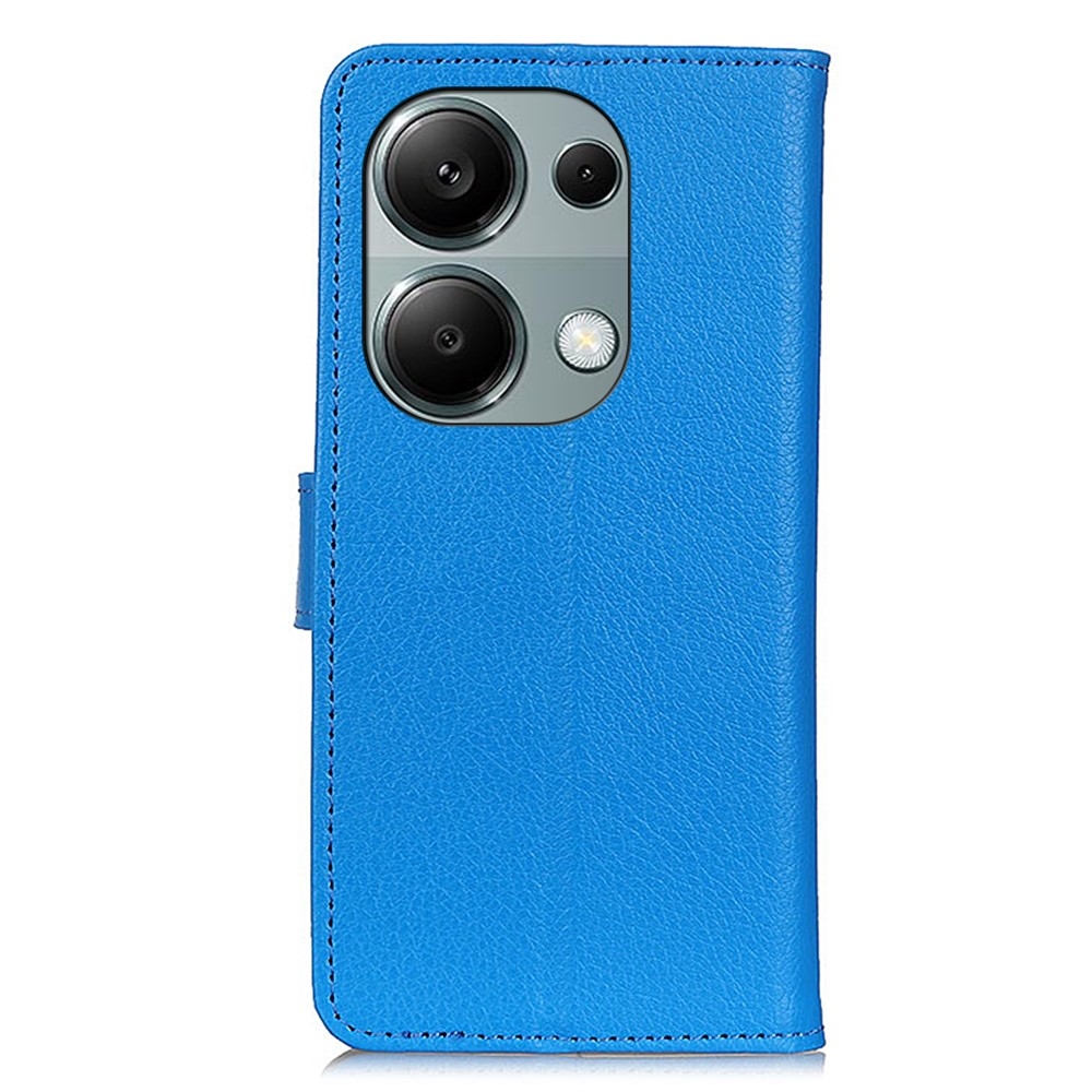 Litchie könyv tok Xiaomi Redmi Note 13-hoz - kék