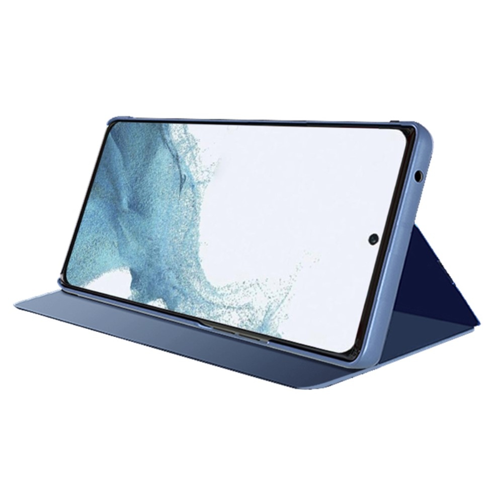 Átlátszó zárófedél matt előlappal a Samsung Galaxy M55 5G készülékre - kék