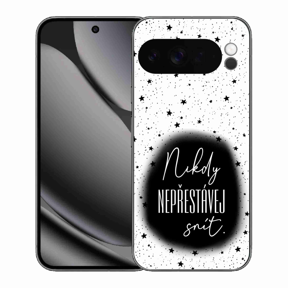 Gél borítás mmCase a Google Pixel 10 Pro XL-hez - Idézet 1 fekete és fehér háttérrel