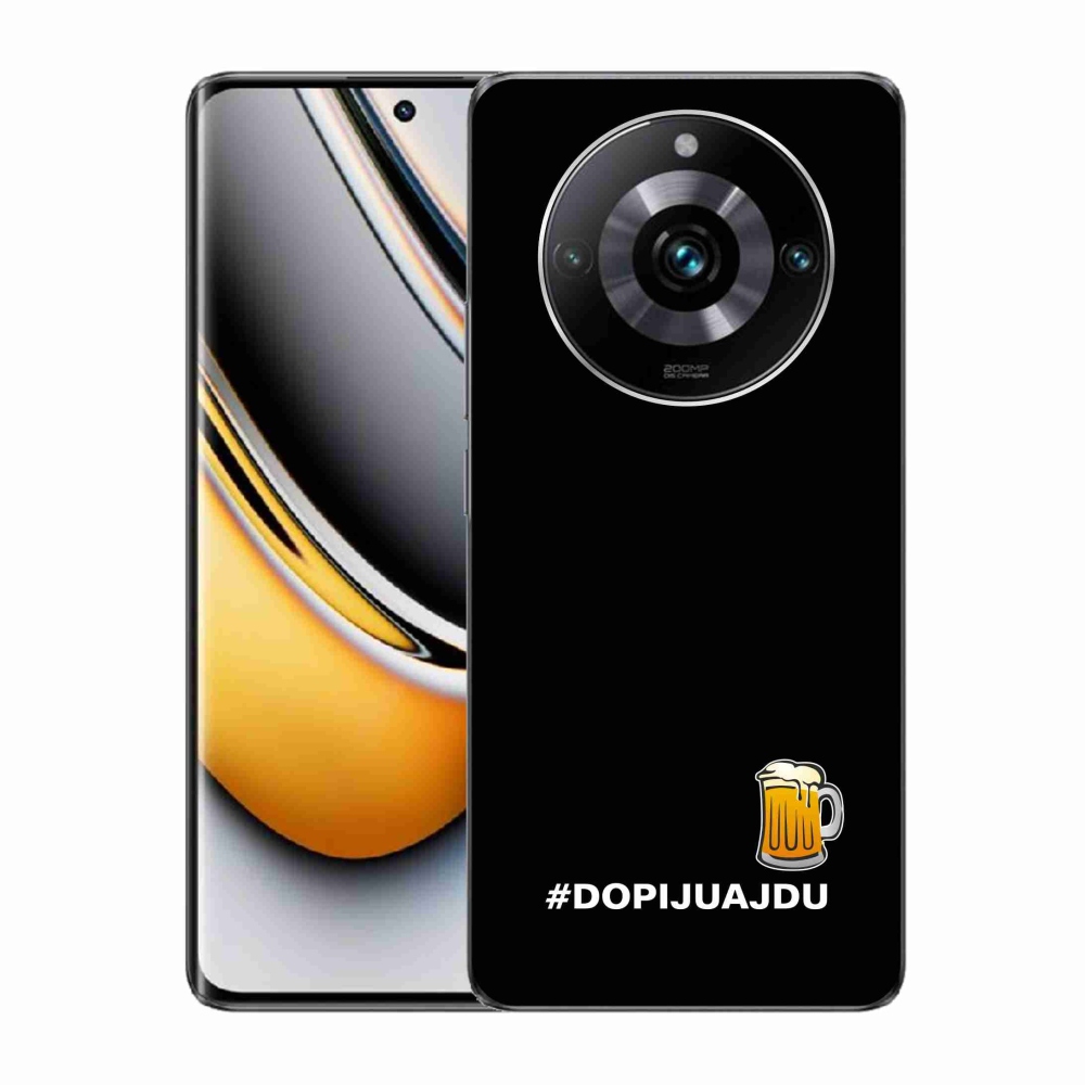Gél borítás mmCase a Realme 11 Pro/11 Pro+ - sör motívum 1 fekete háttérrel