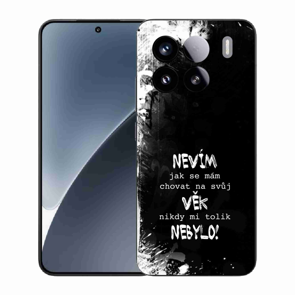 Gél borító mmCase a Xiaomi 15-hez - vicces szöveg 14 fekete háttérrel