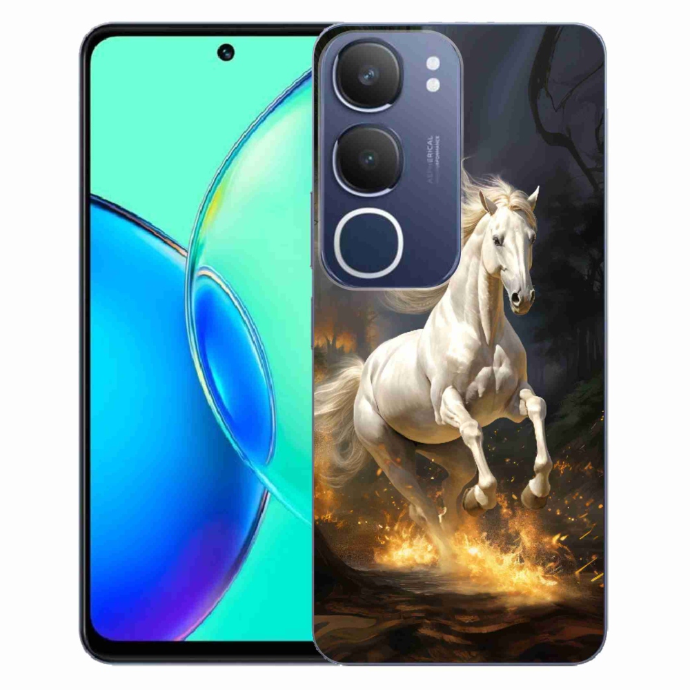 Zselés tok mmCase a Vivo Y19s készülékhez - fehér ló 2
