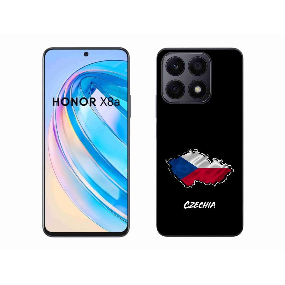 Zselés borítás mmCase a Honor X8a készülékhez - Csehország fekete háttér
