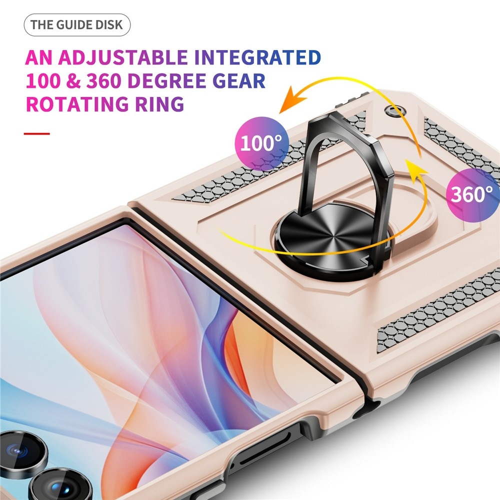 Gyűrűálló borítás Samsung Galaxy Z Flip7 5G készülékhez - bézs színű