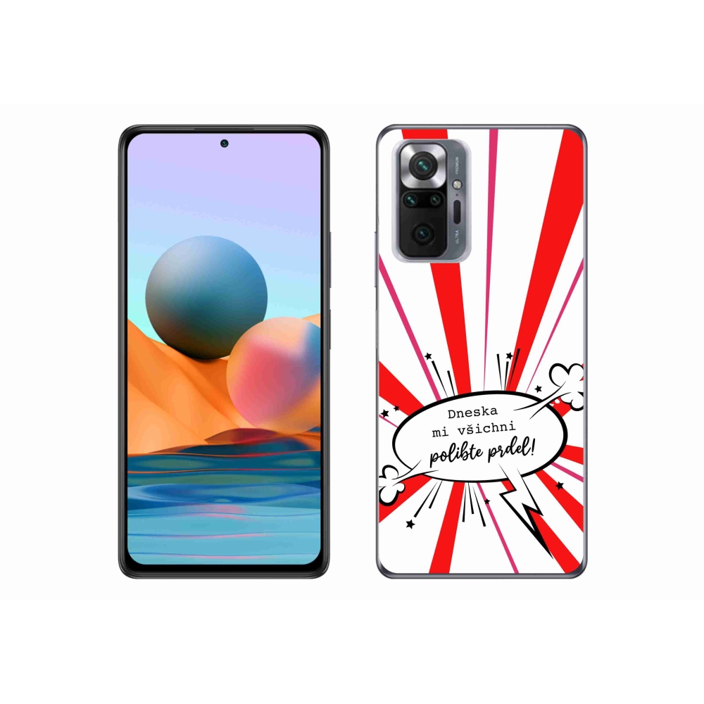 Gél borító mmCase a Xiaomi Redmi Note 10 Pro-hoz - vicces szöveg 15 fehér háttérrel