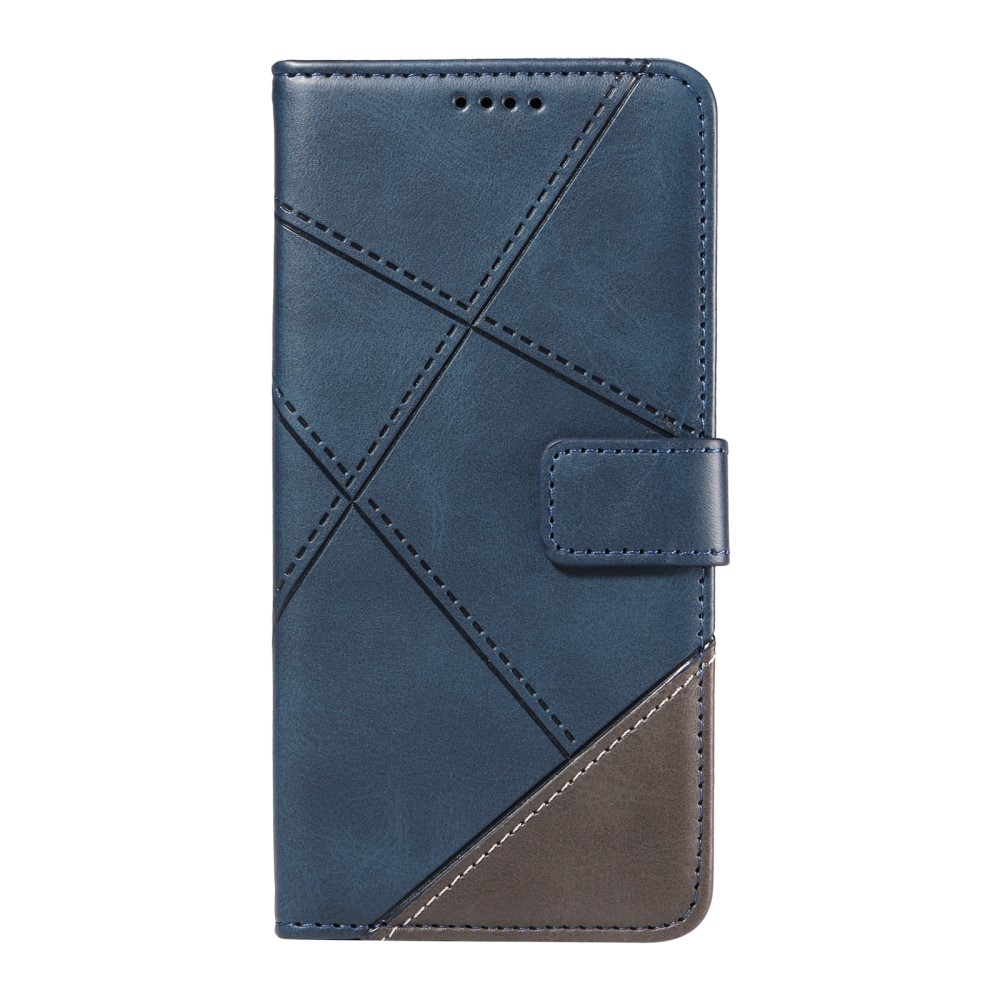 Vonalas könyv tok Samsung Galaxy S25 Ultra - kék