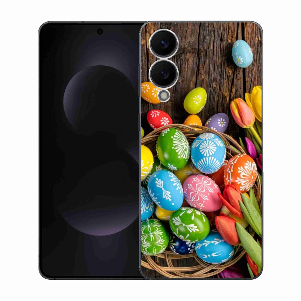 Gél védőhuzat mmCase Samsung Galaxy S25 Edge készülékhez - Húsvéti tojás