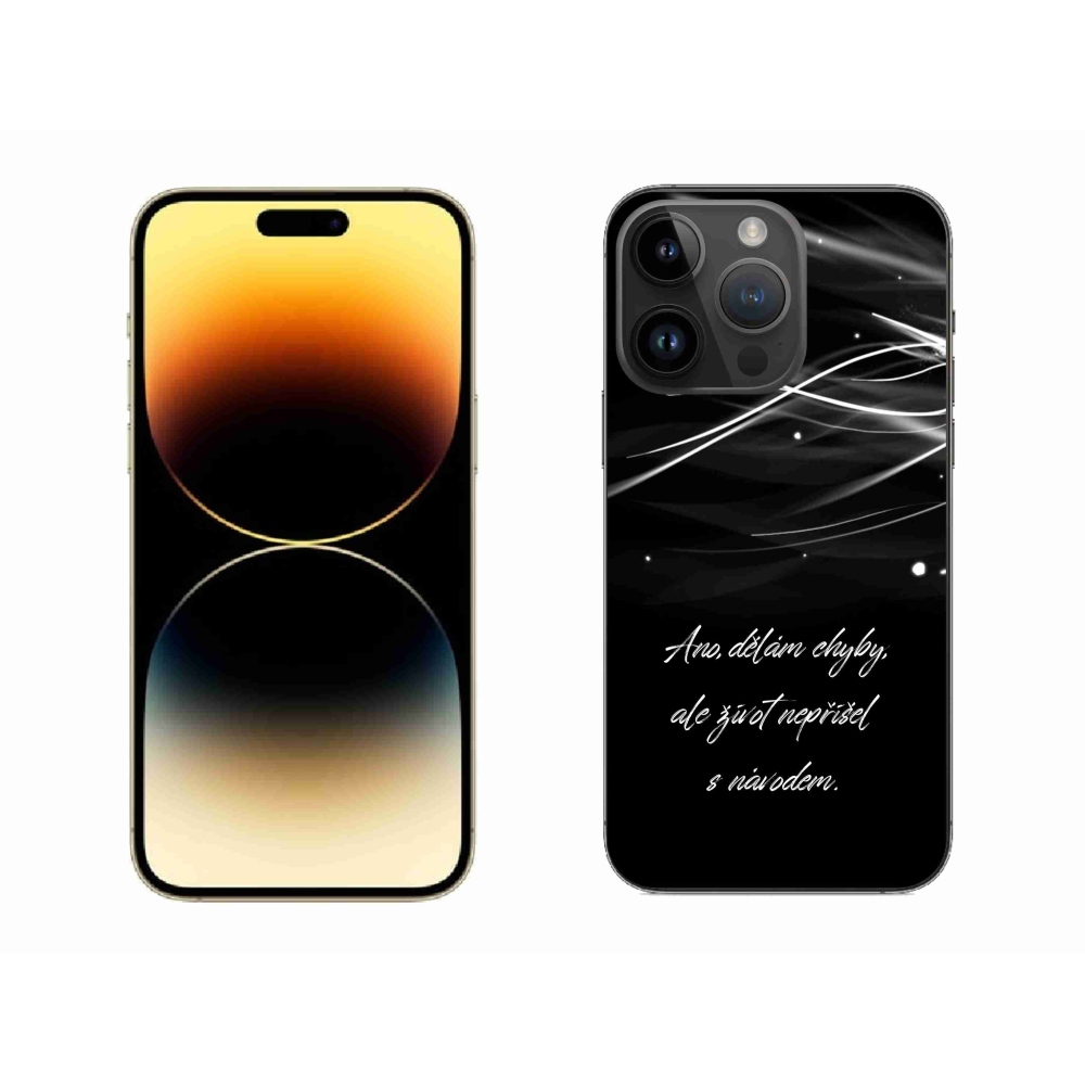 Zselés borítás mmCase iPhone 14 Pro Max 6.7 készülékhez - idézem fekete háttér