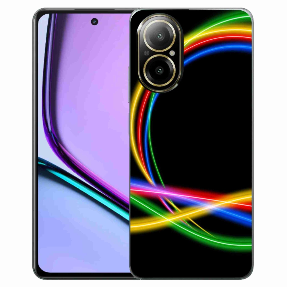 Gél tok mmCase a Realme C67 készülékhez - neon körök