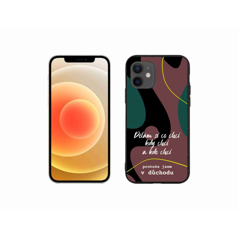 Gél borítás mmCase iPhone 12 mini készülékhez - vicces szöveg 10 fekete háttér