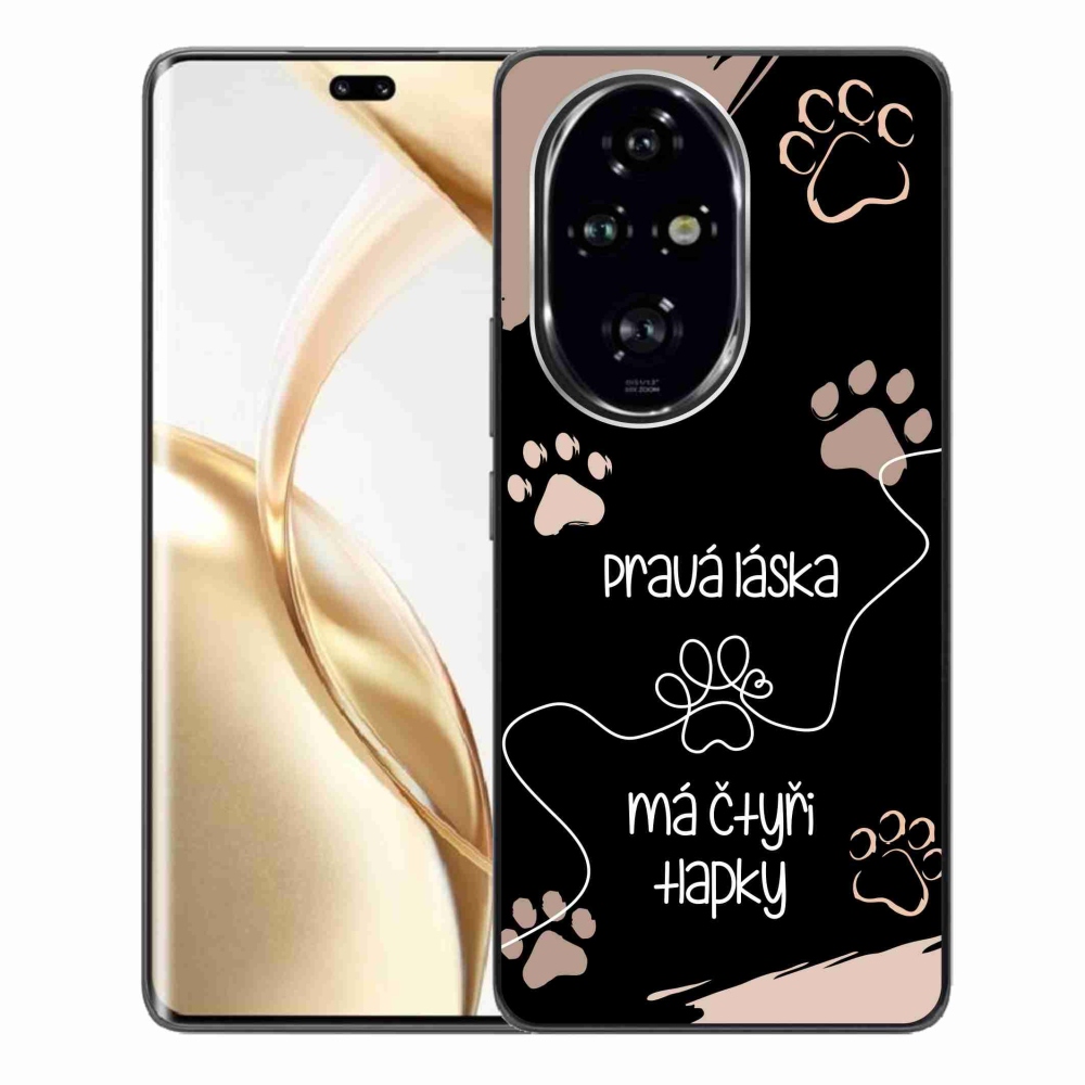 Gél borító mmCase a Honor 200 Pro 5G készülékhez - kutyamotívum 1 fekete háttér