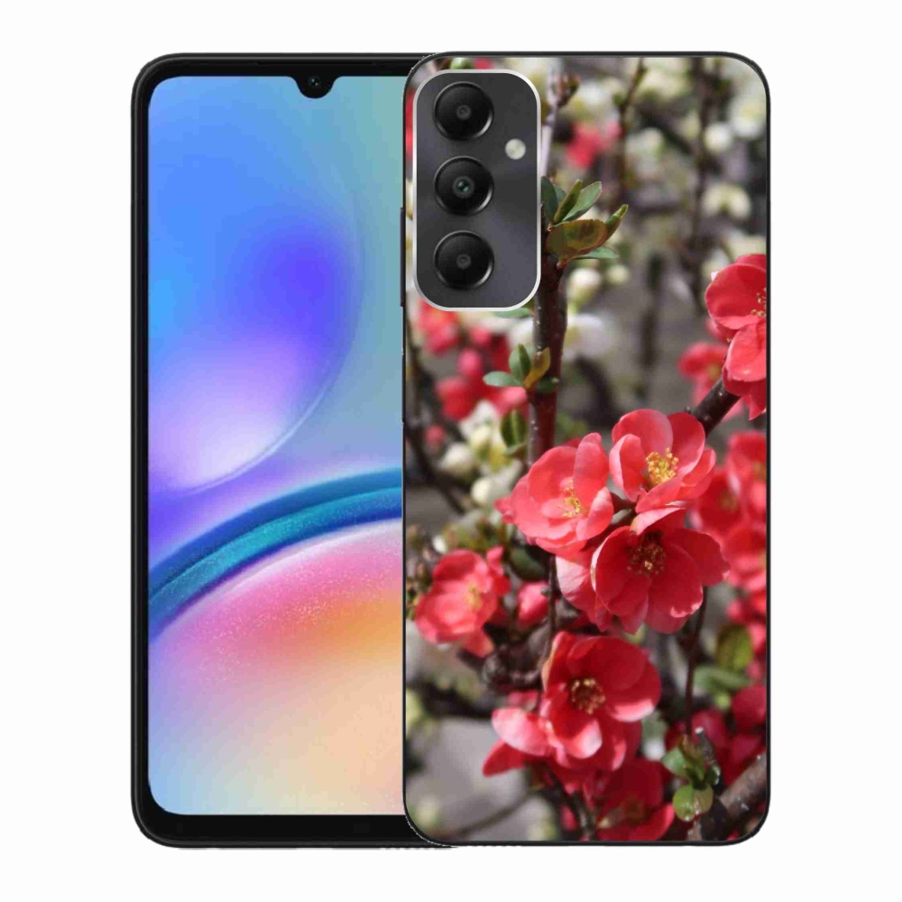 Gél védőhuzat mmCase Samsung Galaxy A05s készülékhez - piros virágok