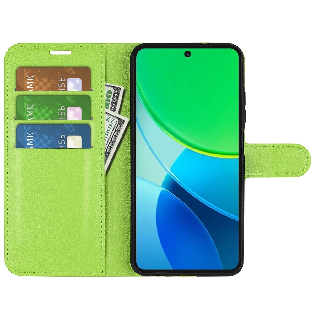 Litchi könyvtáska Vivo Y19s készülékhez - zöld