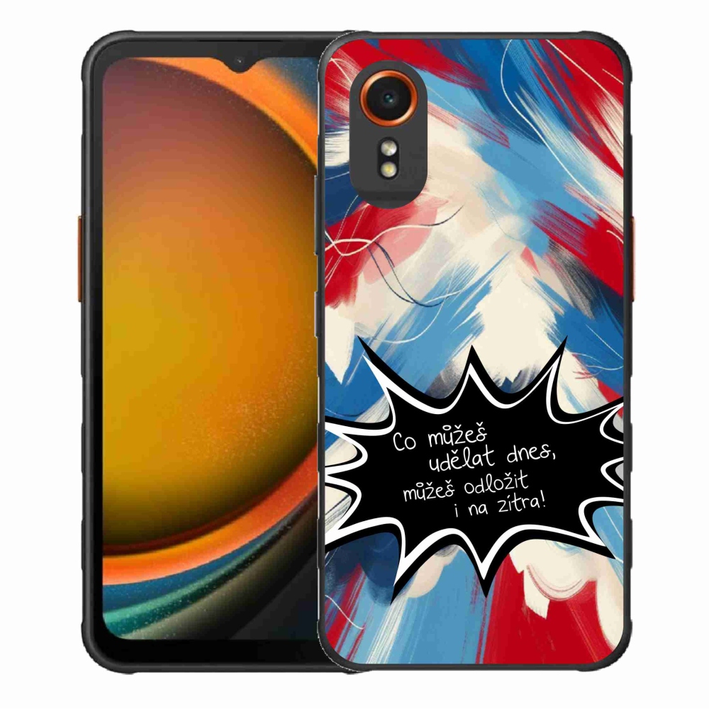 Gél borító mmCase Samsung Galaxy Xcover 7 készülékhez - vicces szöveg 9 fekete háttér