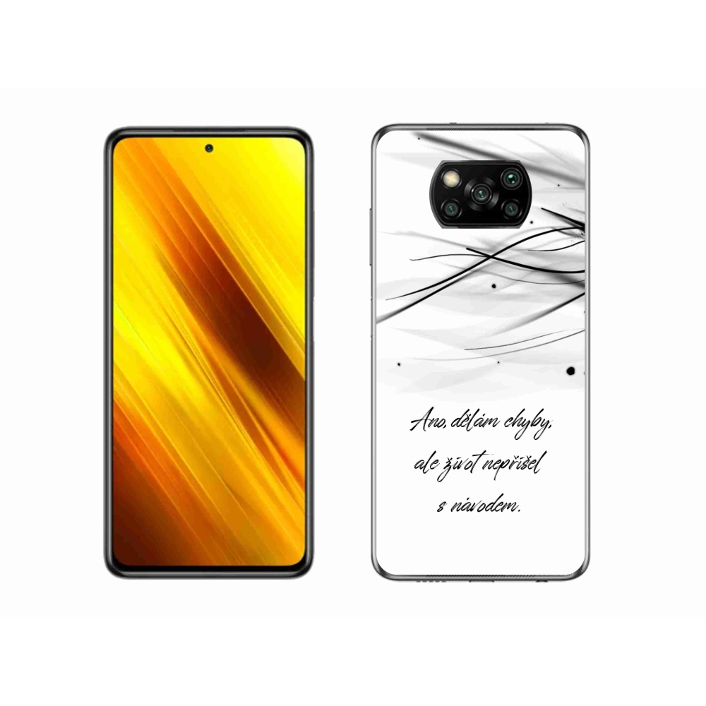 Gél borítás mmCase a Xiaomi Poco X3-hoz - idézem fehér háttér