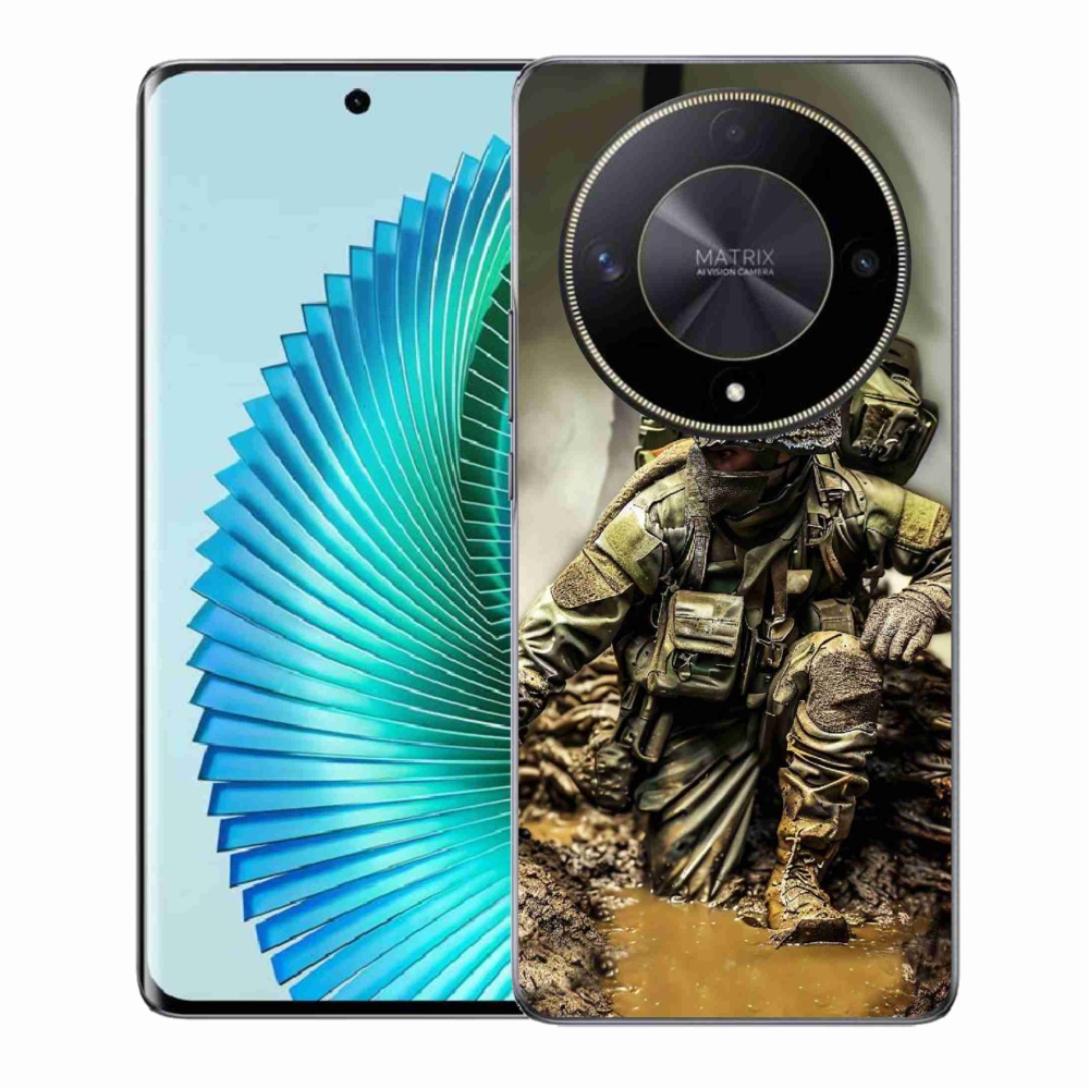 Zselés borítás mmCase a Honor Magic 6 Lite 5G számára - katona