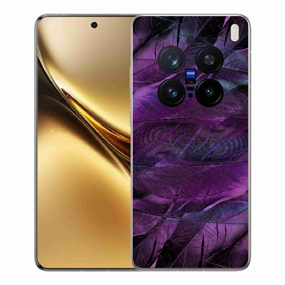 Zselés borítás mmCase Vivo X200 Pro 5G - lila tollakhoz