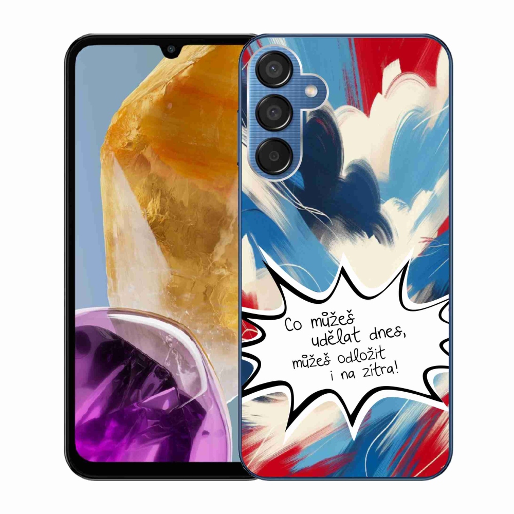 Gél borító mmCase Samsung Galaxy M15 5G - vicces szöveg 9 fehér háttér