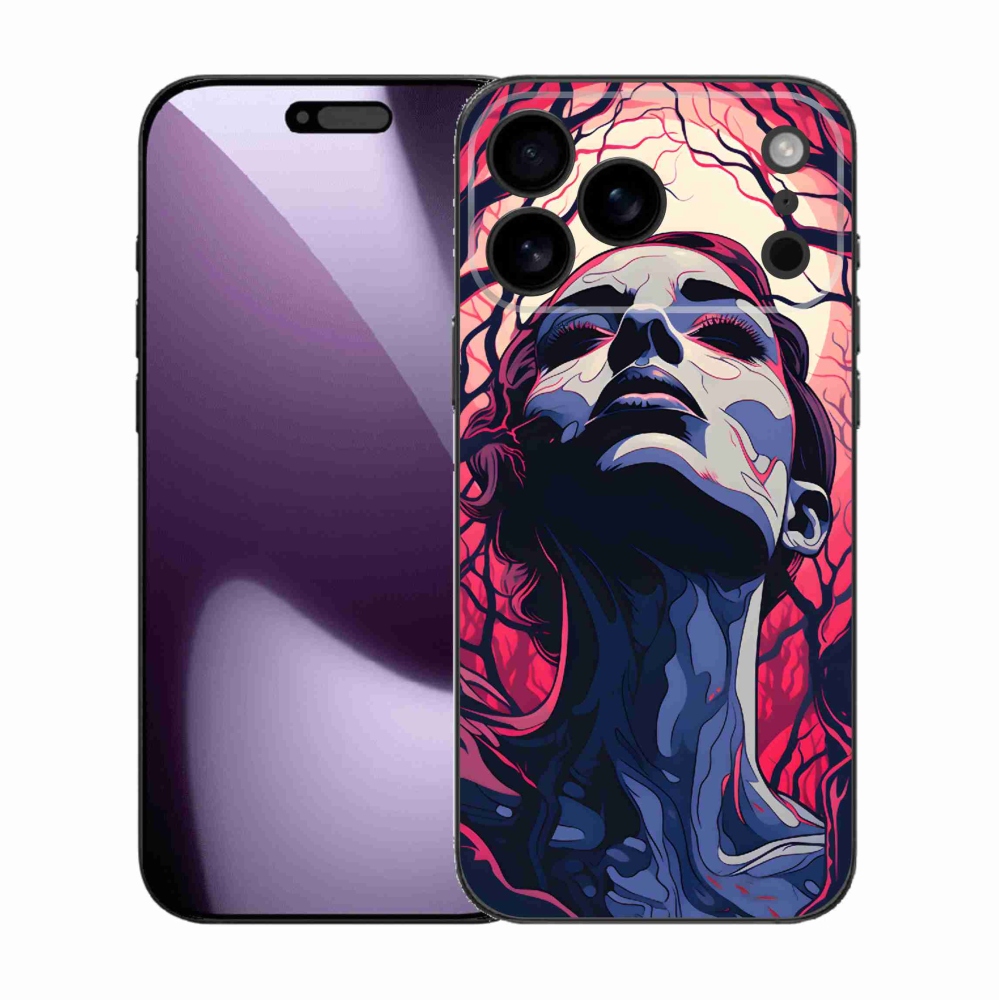 Zselés borítás mmCase iPhone 17 Pro Max készülékhez - absztrakt arc