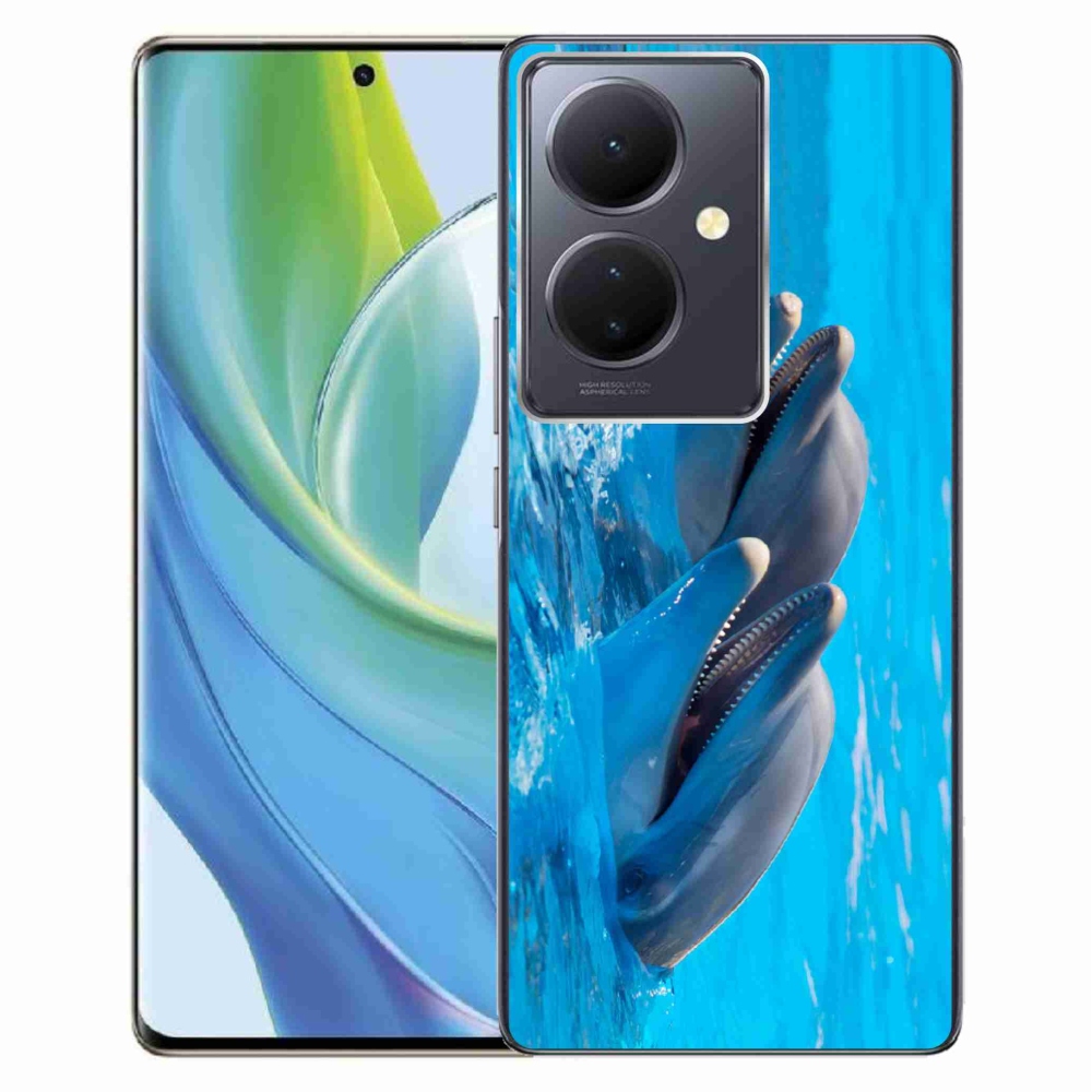 Gél borító mmCase a Vivo V29 Lite 5G készülékhez - delfinek