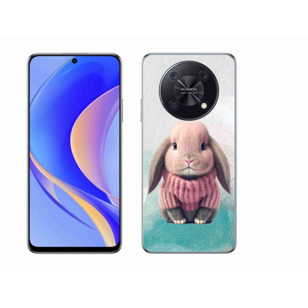 Gél borítás mmCase a Huawei Nova Y90 készülékhez - nyúl pulóverben