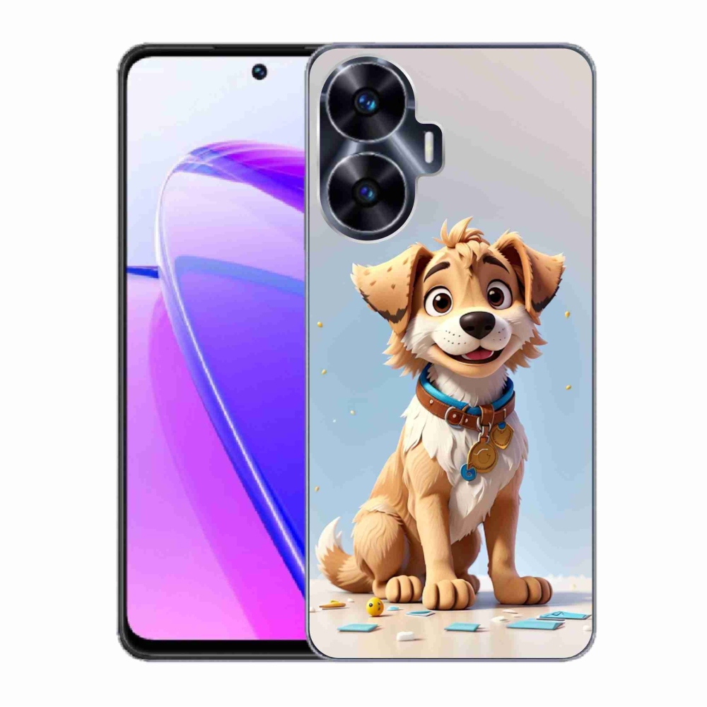 Gél borító mmCase a Realme C55 készülékhez - rajzfilm kiskutya