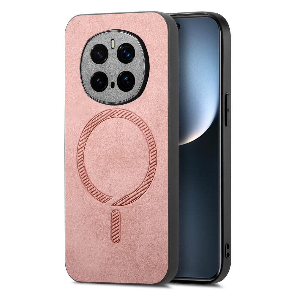 Skiny gél tok műbőrrel és MagSafe támogatással a Honor Magic 7 Pro 5G számára - rózsaszínű