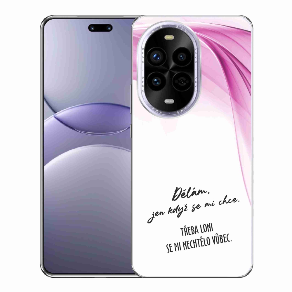 Gél borító mmCase a Huawei Nova 13 Pro 5G készülékhez - vicces szöveg 12 fehér háttér