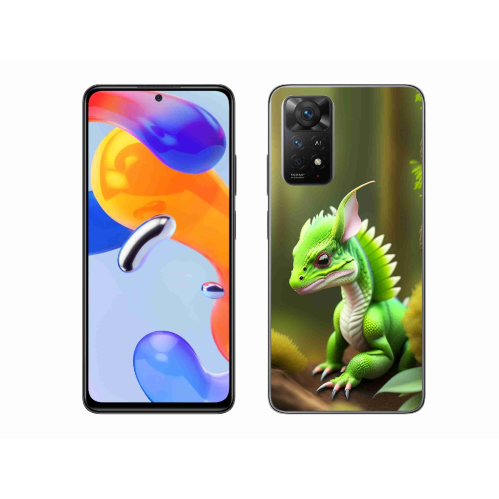 Gél borítás mmCase a Xiaomi Redmi Note 11 Pro 4G/5G számára - zöld sárkány