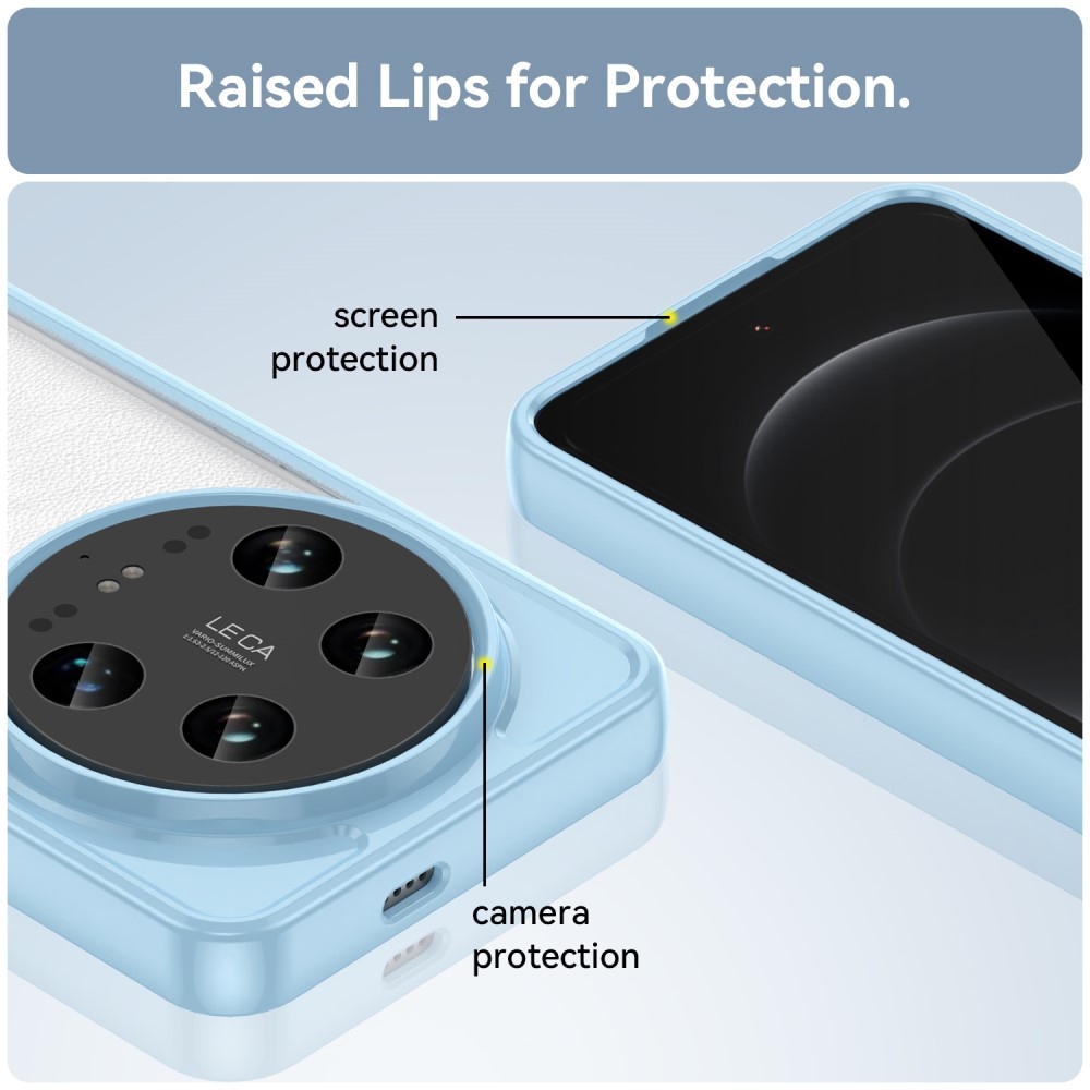 Gél tok rögzített hátlappal Xiaomi 14 Ultra - kék