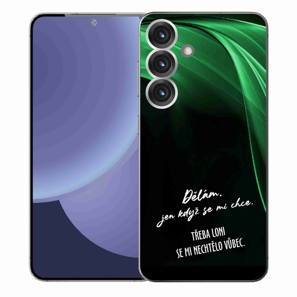 Gél borító mmCase Samsung Galaxy S25+ készülékhez - vicces szöveg 12 fekete háttér