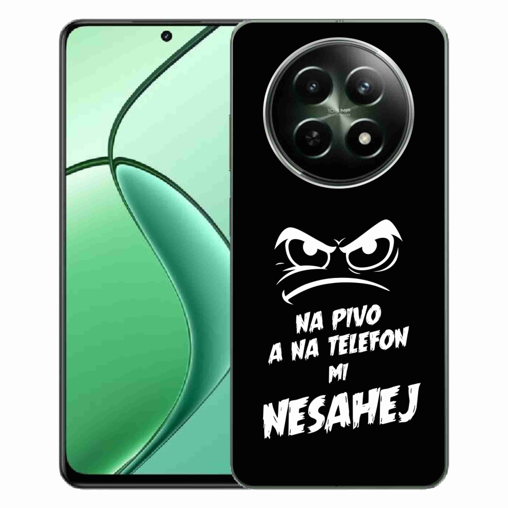 Gél borítás mmCase a Realme 12 5G/12x 5G - sör motívum 2 fekete háttérrel