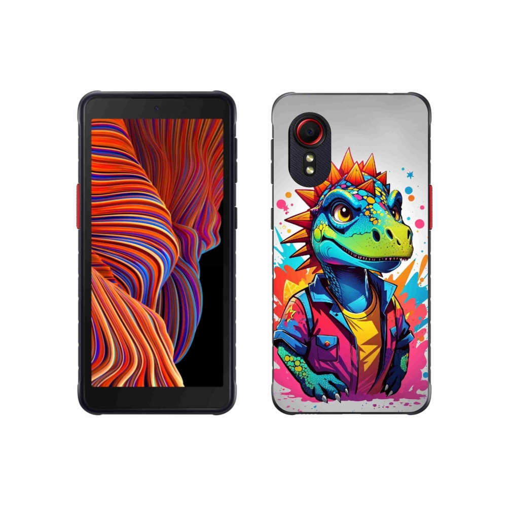 Gél borítás mmCase Samsung Galaxy Xcover 5 - színes dinoszauruszhoz