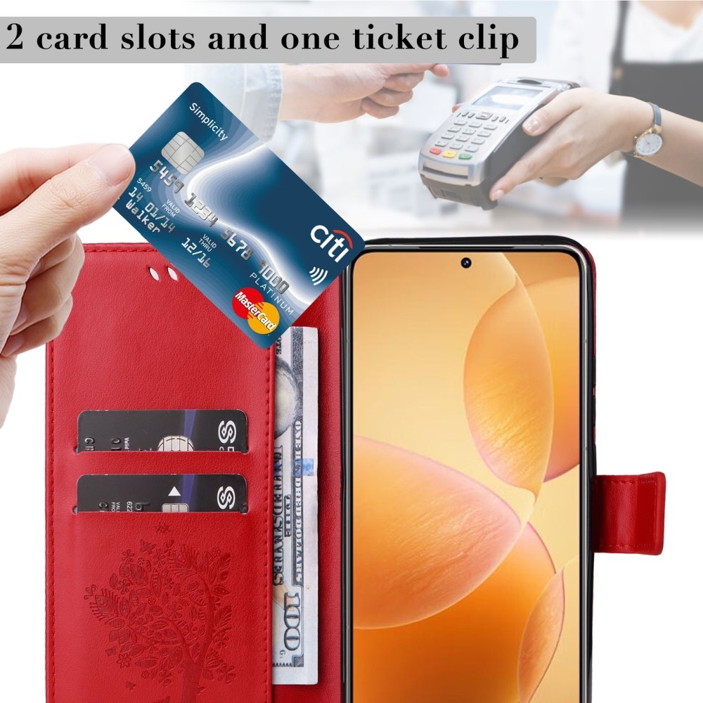 Fák könyve tok Xiaomi 14T Pro - piros