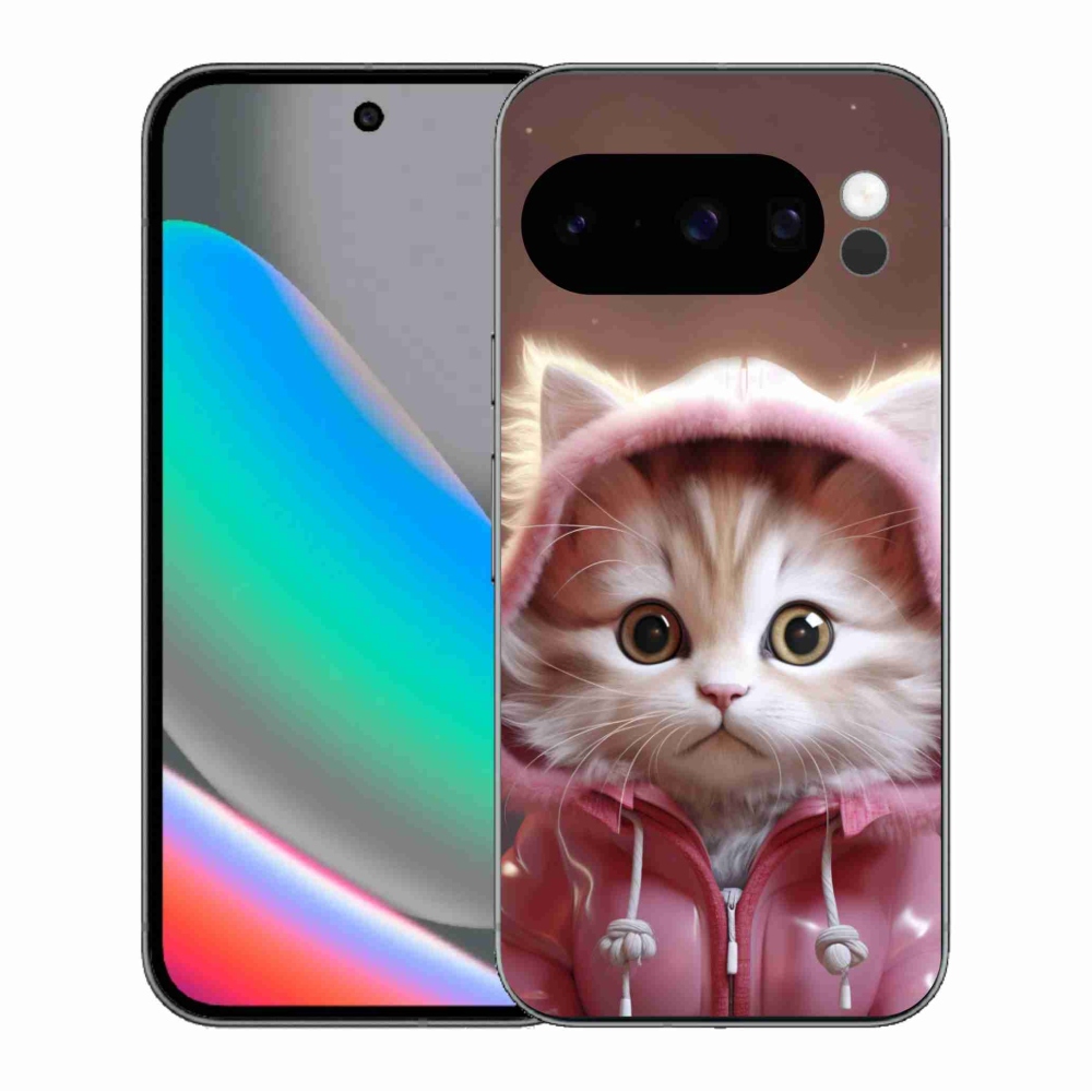 Gél borítás mmCase a Google Pixel 10 Pro számára - aranyos cica 3