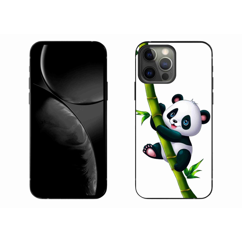 Zselés borítás mmCase iPhone 13 Pro Max 6.7 készülékhez - panda bambuszon