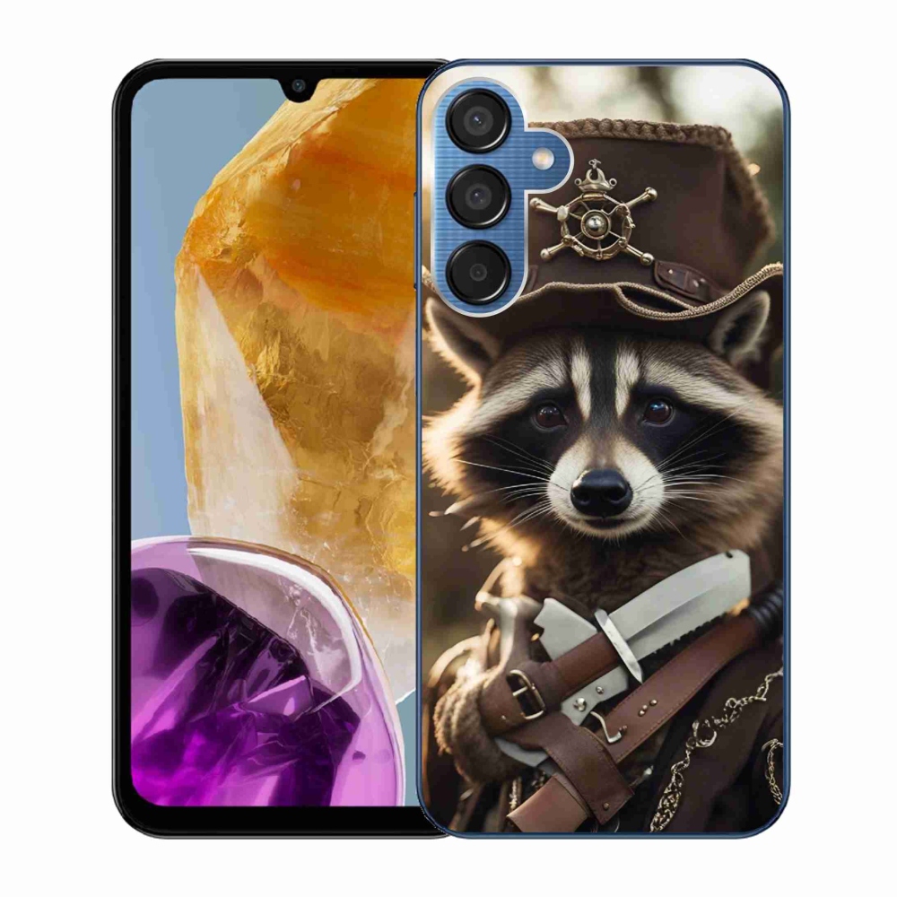 Zselés borító mmCase Samsung Galaxy M15 5G - mosómedve egyenruhában