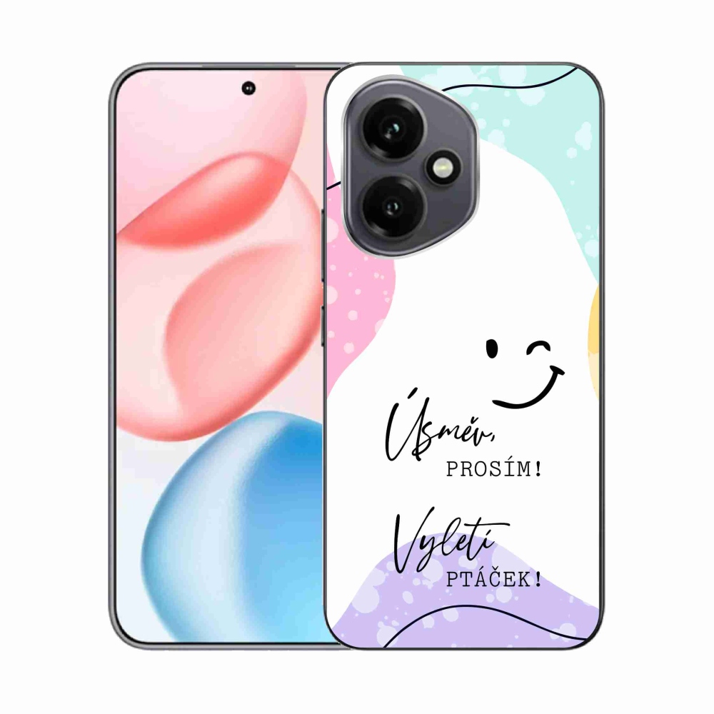 Zselés borító mmCase a Honor 400-hoz - vicces szöveg 4 fehér háttér