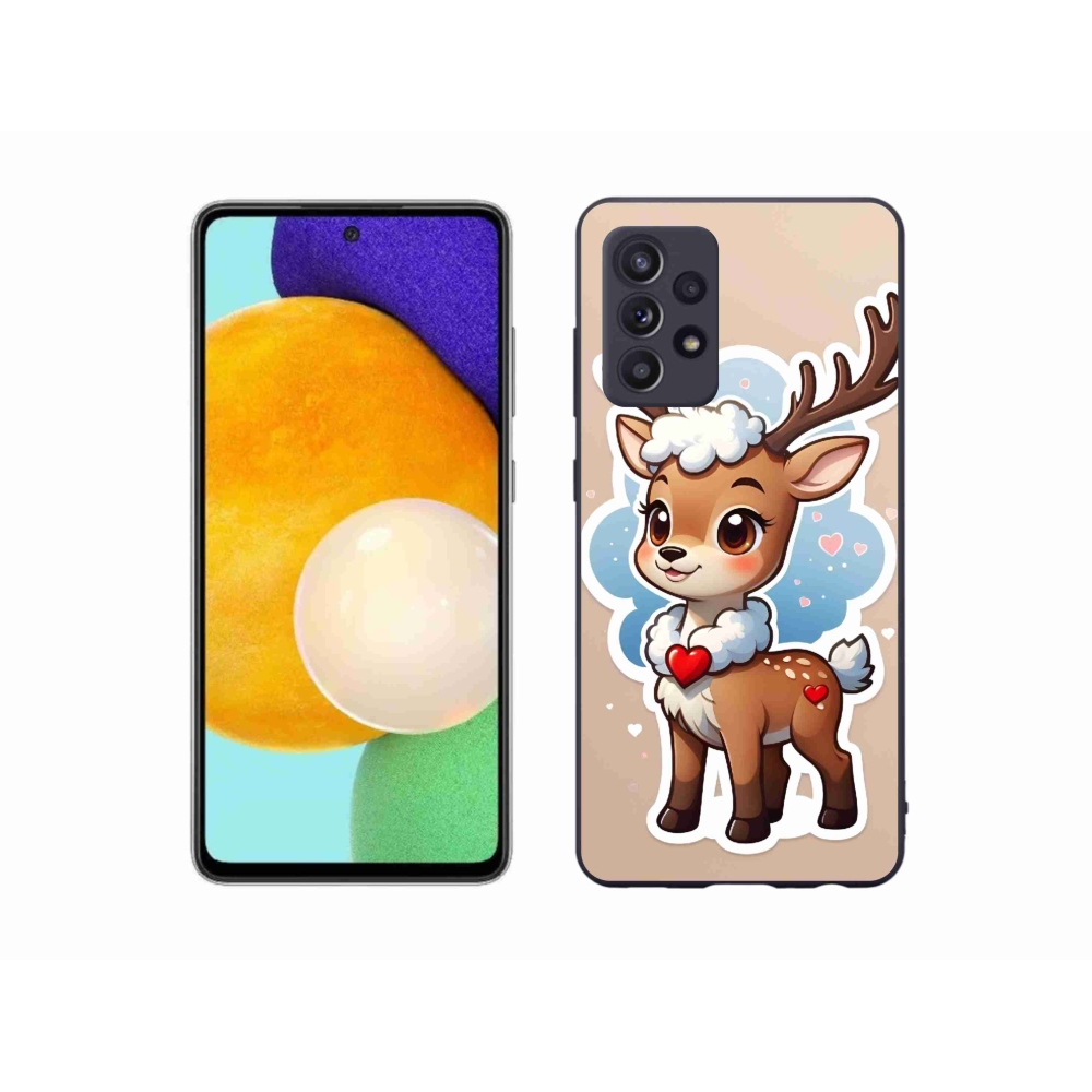 Zselés borítás mmCase Samsung Galaxy A52/A52 5G - rajzfilm rénszarvashoz