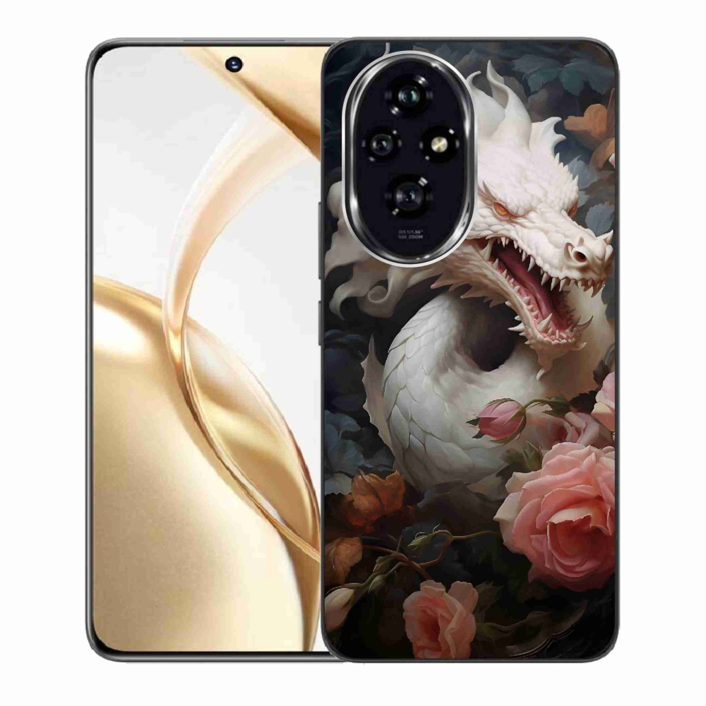 Zselés borítás mmCase a Honor 200 5G készülékhez - fehér sárkány