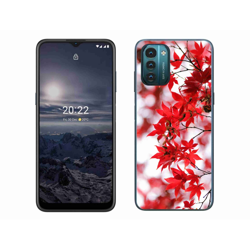 Zselés tok mmCase a Nokia G11/G21 készülékhez - piros levelek