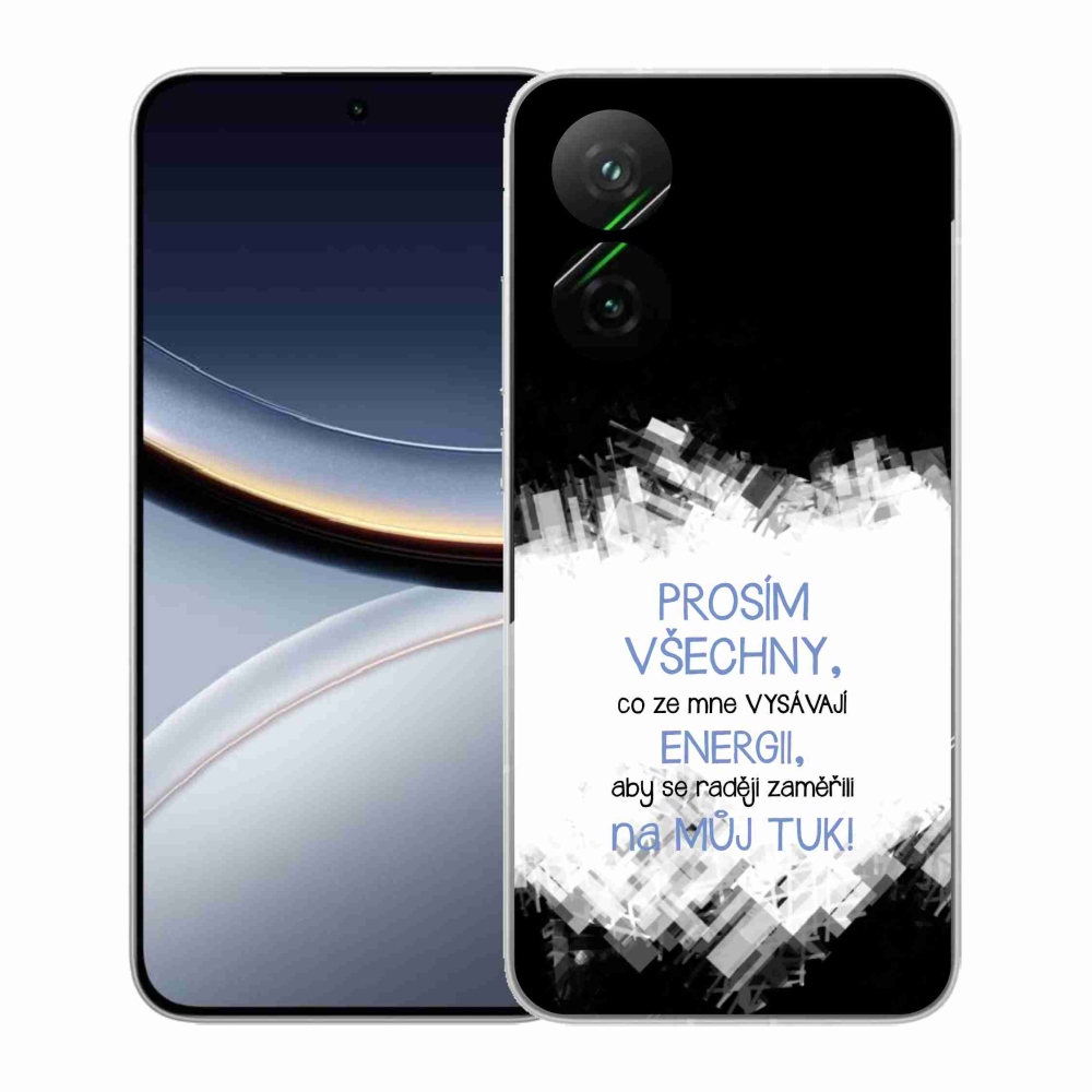 Gél borító mmCase a Xiaomi Poco F7 5G-hez - vicces szöveg 1 kék