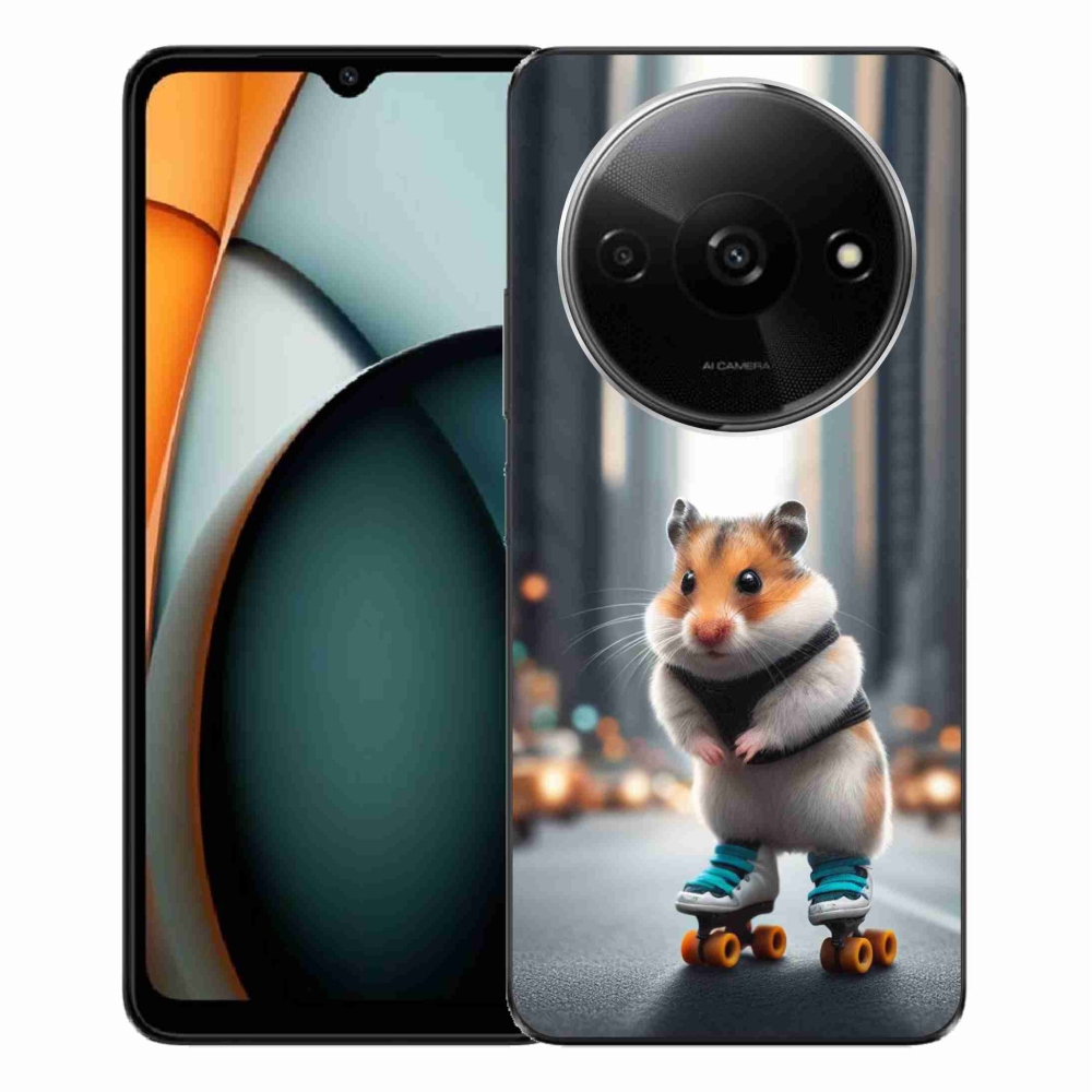 Gél borítás mmCase a Xiaomi Redmi A3-hoz - hörcsög a korcsolyán