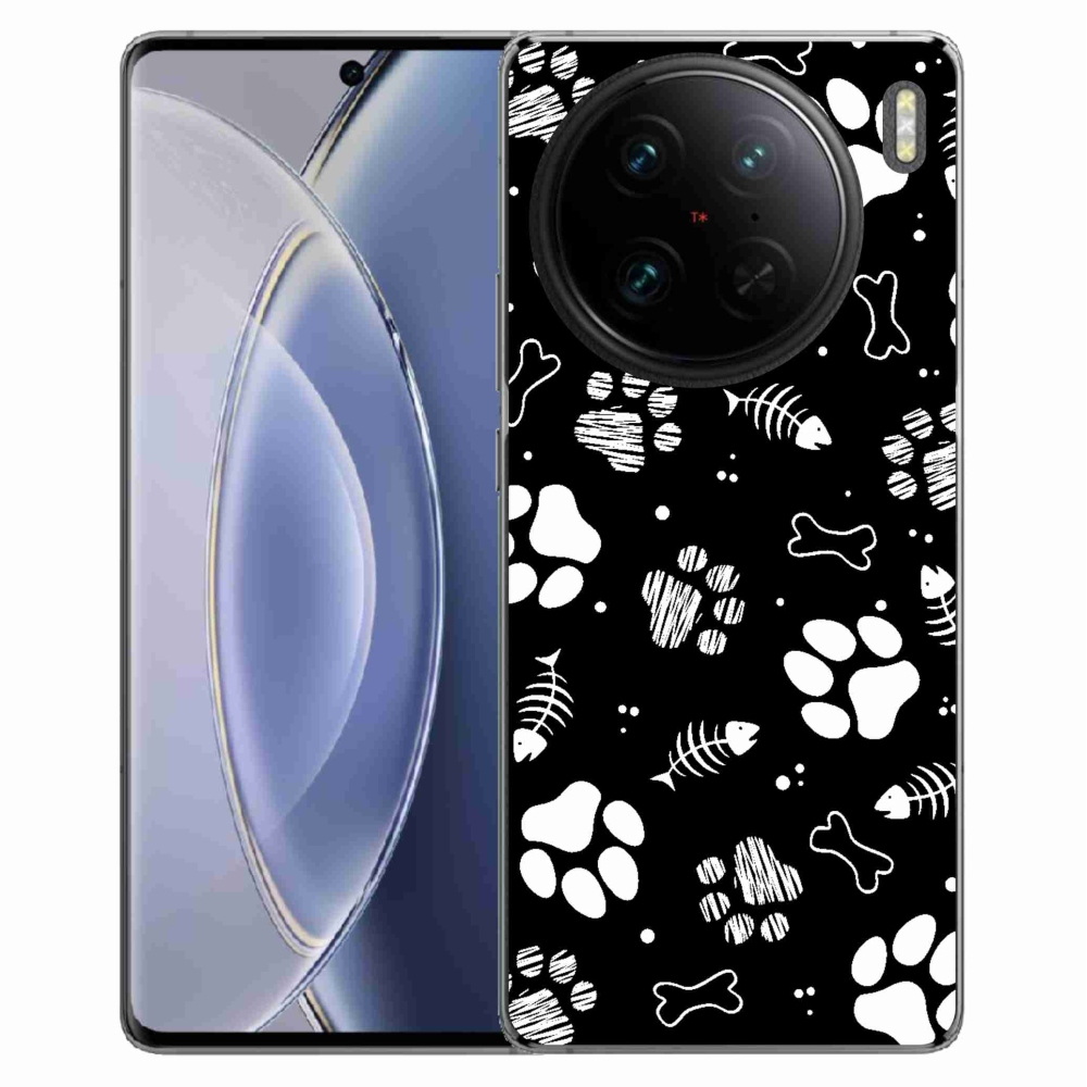 Zselés borítás mmCase a Vivo X90 Pro készülékhez - kutyamancsok