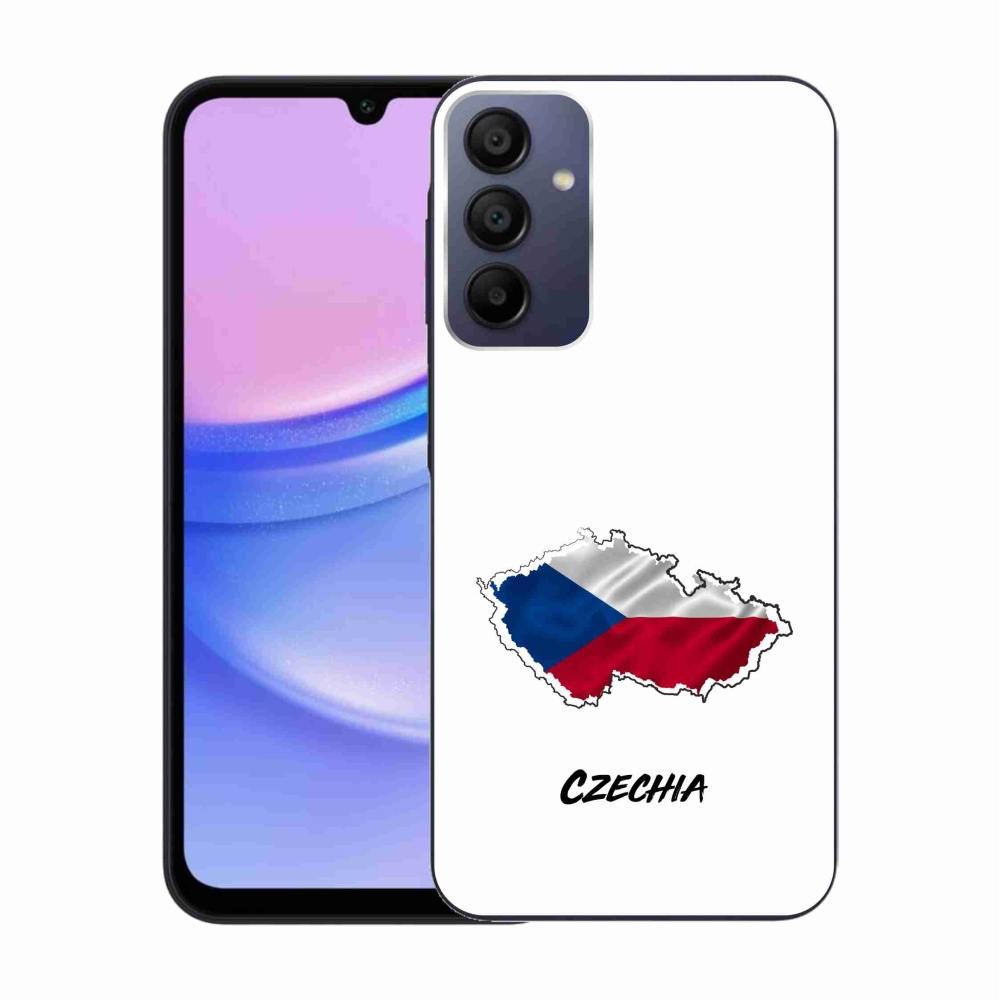 Gél védőhuzat mmCase Samsung Galaxy A15 4G/5G - Csehország fehér háttérrel