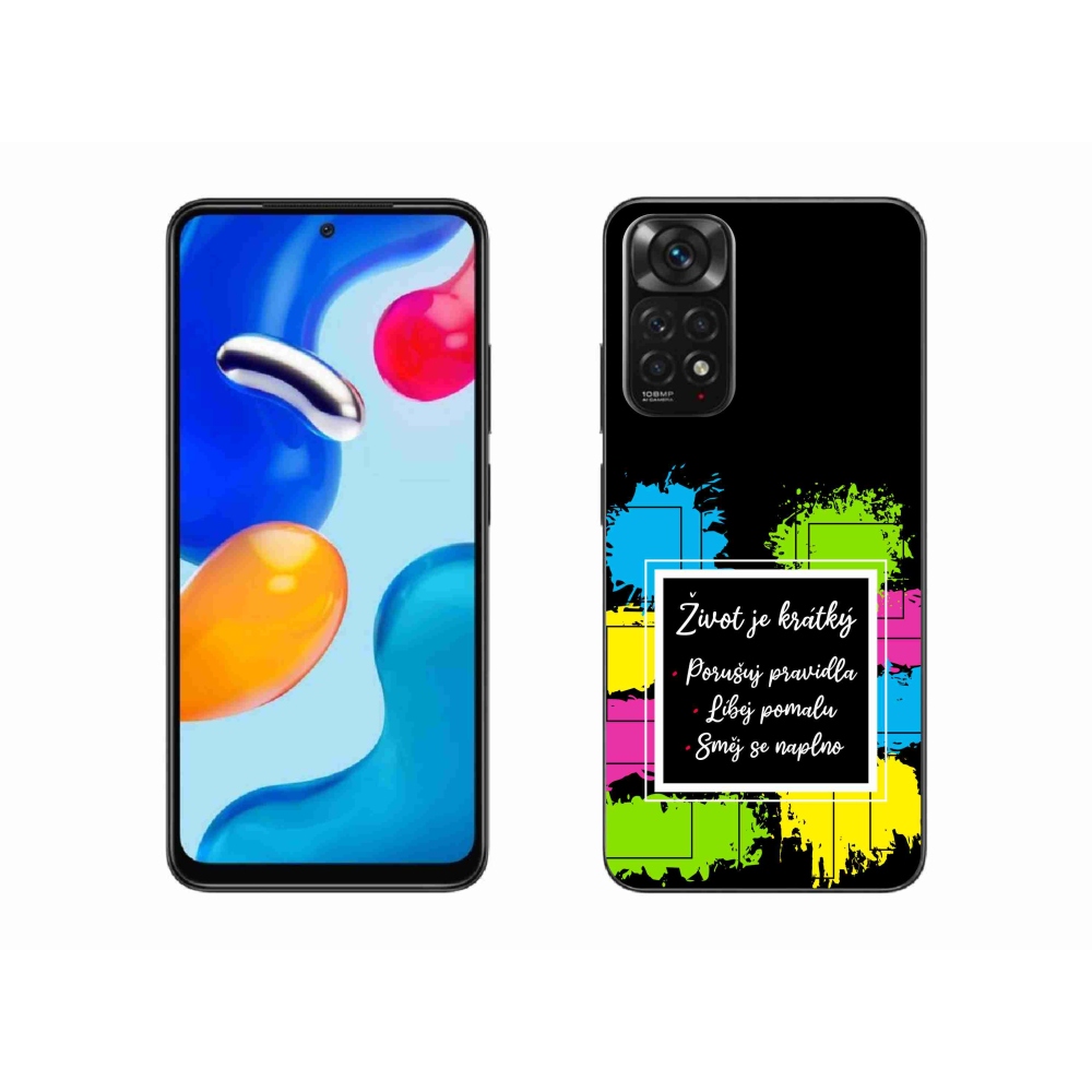 Gél borítás mmCase a Xiaomi Redmi Note 11 4G - Idézet 5 fekete háttérrel