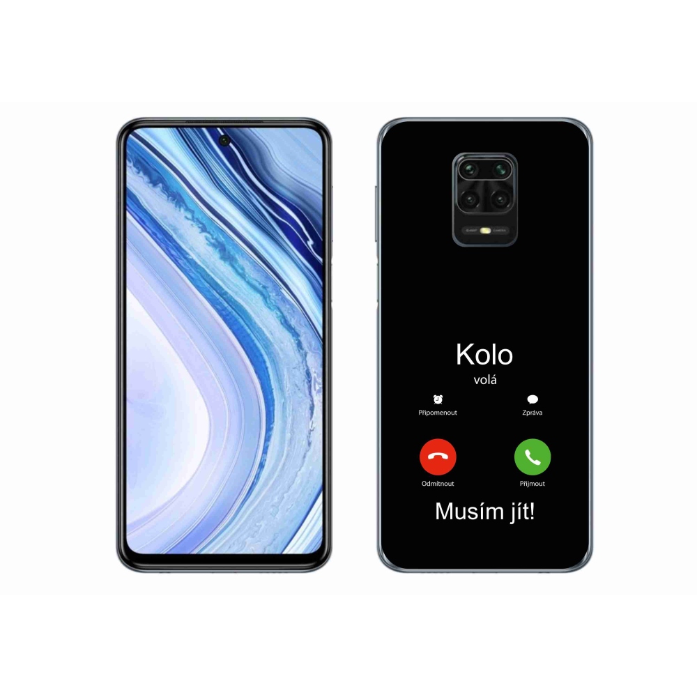 Gél borítás mmCase a Xiaomi Redmi Note 9 Pro - kerek hívások fekete háttérrel